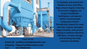 maintain and extend the lifetime of your dust filter bags